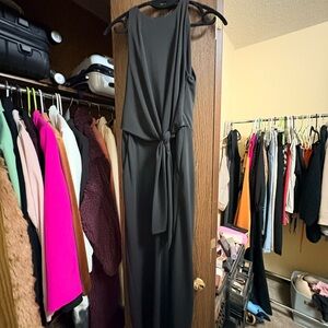 Express Elegant Black Tie-Waist Jumpsuit
